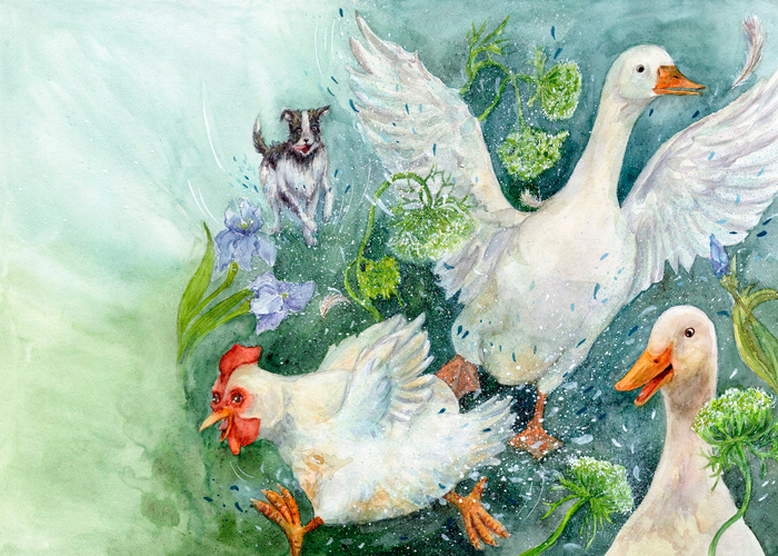 Возвращение птиц домой "Переполох во дворе"