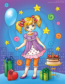 Книжка с наклейками №4 Девочка