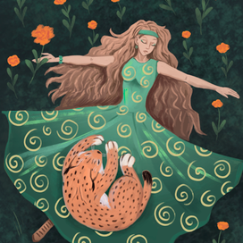 Девушка и рысь