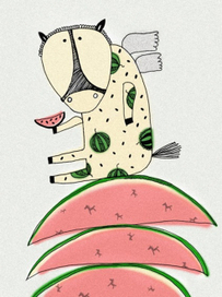 Арбузный конь / Water-melon horse