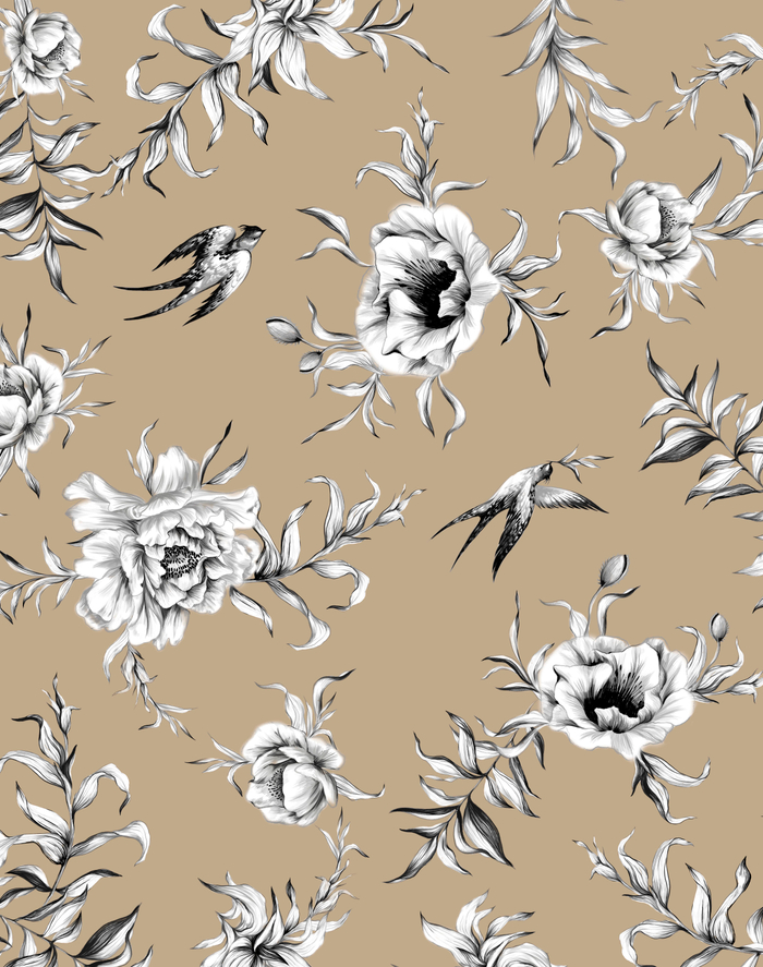 Паттерн ласточки в цветах