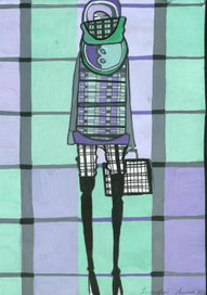 эскиз одежды "в клетку"