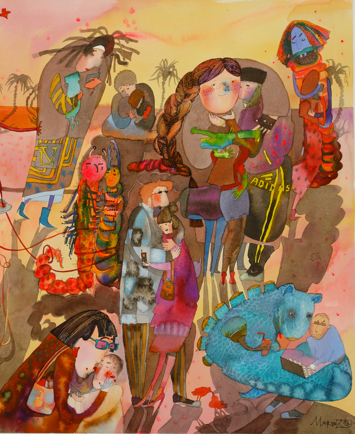 Большое сердце (55х80) фрагмент