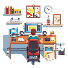 Рабочее место дизайнера