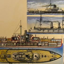 Броненосные корабли и их устройство. Иллюстрации к книге Г.Смирнова ,"Корабли и сражения".