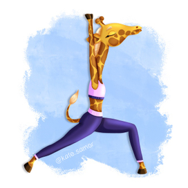 Жираф йог