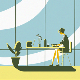 Девушка в библиотеке