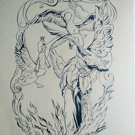 Иллюстрация "Дикие лебеди"