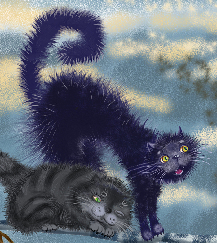 Коты Яги. Деталь.