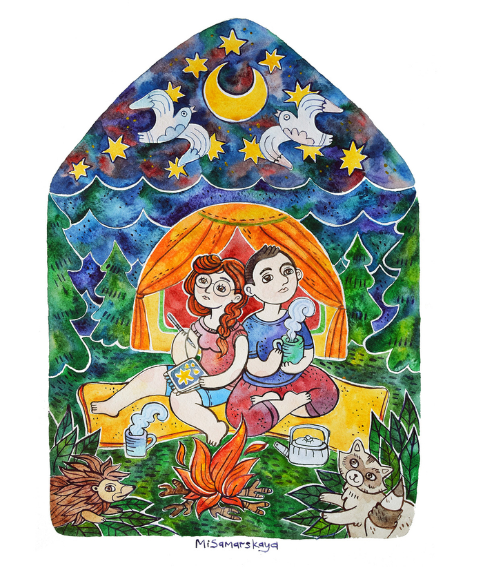 на природе как дома