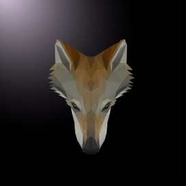 Волк в стиле лоу-поли