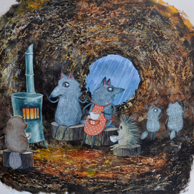 гости в дождливый день