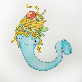 Вилка с прической