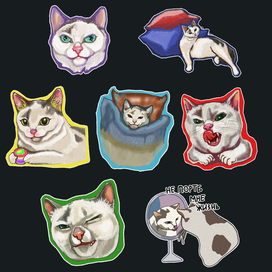 Стикеры кошачьи