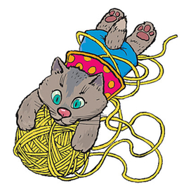кот – клубок