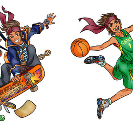 персонажи для журнала Flintas