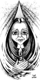 Иллюстрации к произведению И. Шмелёва "Солнце мёртвых" . Бумага А4, тушь, перо.