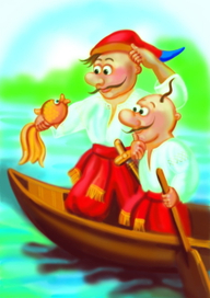 Комиксы."Козаки и рыбка"
