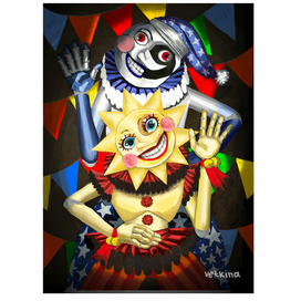 Фан арт по игре фнаф. Иллюстрация "Солнце и Луна"