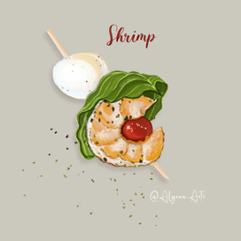 Креветка с моцареллой