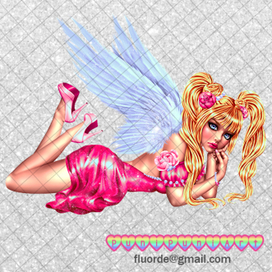 Девушка ангел в стиле пин-ап