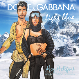 Модная иллюстрация Dolce & Gabbana Light Blue