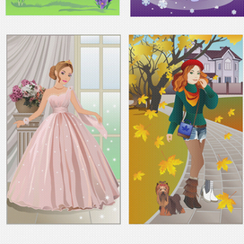 девочки для скетчбука