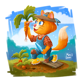 Кошечка садовник