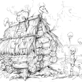 Избушка на курьих ножках.