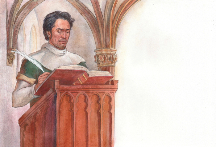 Иллюстрация к роману М. Твена "Янки при дворе короля Артура"