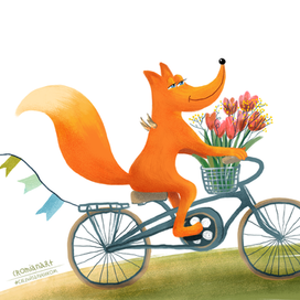 Лучик на велике