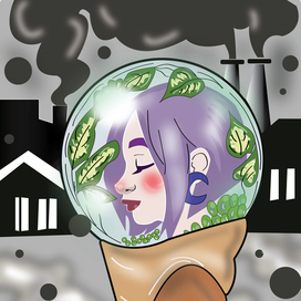 Девушка и экология