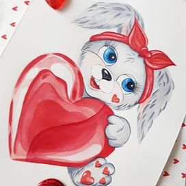 зая с сердечком