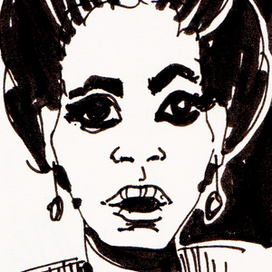 фрагмент зарисовки женщины