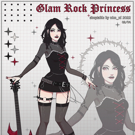 ✸Дизайн персонажа GLAM ROCK PRINCESS✸