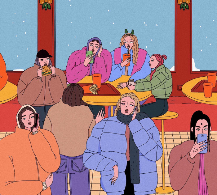 Девочки решают вопросики 