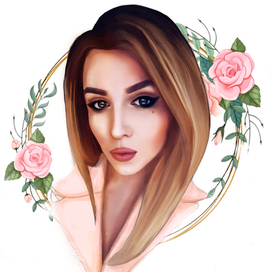 девушка под акварель