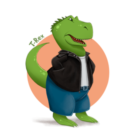 Дизайн персонажа - Т-Рекс байкер