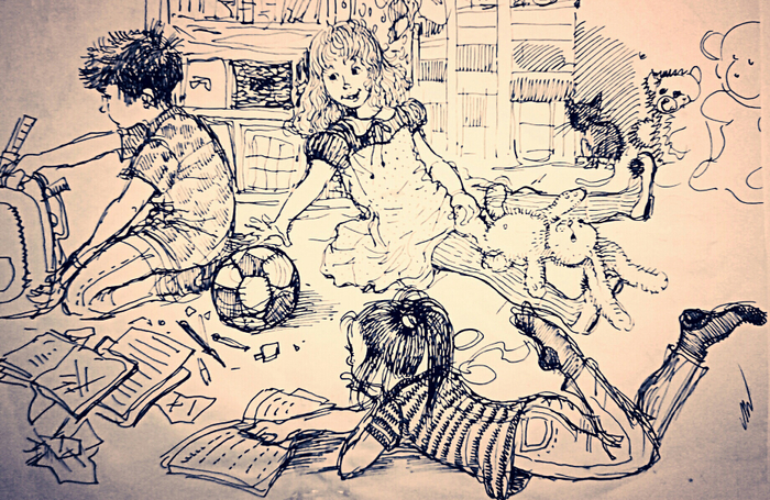 Мишка собирается.