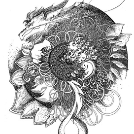 Дракон-мандала