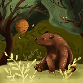 Мишка в лесу