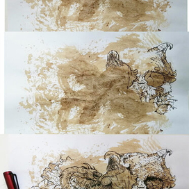 Этапы рис. из пятна..- ОПАСНЫЙ РЕЙД..