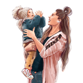 Портрет мамы и малыша