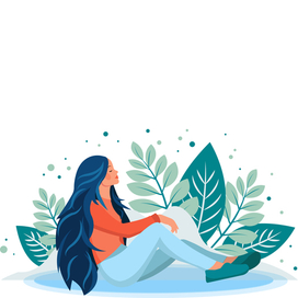 Девушка с листьями