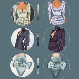 Атласное платье 