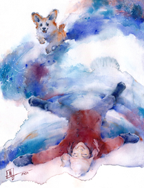 Давай поиграем в снегу!