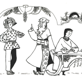 "Иван Бесталанный и Елена премудрая". Иллюстрация к сказке Андрея Платонова (13 лет)