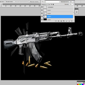 АКМ в фотошопном кубизме 
