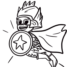 Раскраска с супер-героями