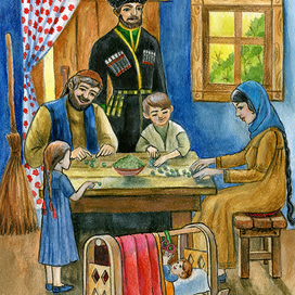 Иллюстрация кдетской книге Т. Темировой 